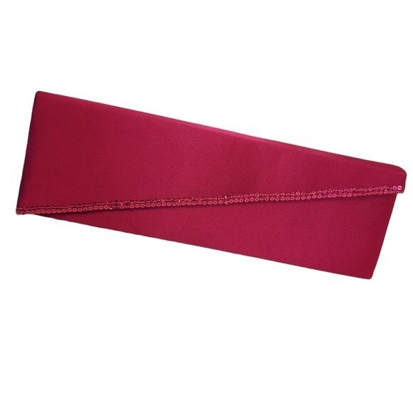 Y2K Pink Sequined Boxy Clutch Purse - Picture 2 of 7